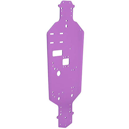 Aluminum Alloy Chassis Bottom Plate Replacement Upgrade Parts for HSP 94122 1/10 RC Car (Purple) - color: Purple