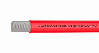 TUOFENG 8 AWG Silicone Wire - Flexible High Temp, Red 10ft - size: 8 AWG single Red wire 10ft