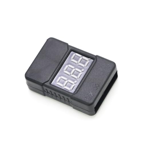 RC Helicopter Aircraft Parts BX100 1-8S Lipo Battery Voltage Tester/Low Voltage Buzzer Alarm/Battery Voltage Checker with Dual Speakers Replaceable Accessories (Size : Black) - size: Black