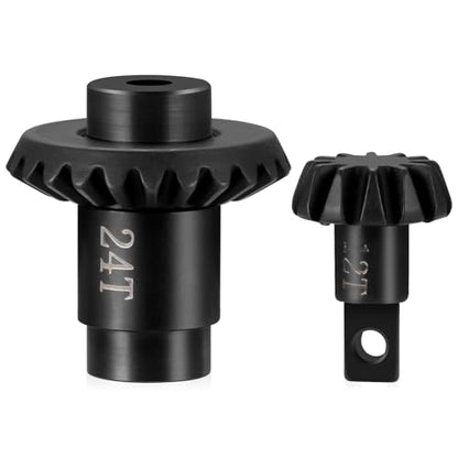 12/24T Steel Axle Gear Set for 1/24 RC Crawler FMS FCX24 FCX18 | Upgrade Parts Stock Gears - size: 12/24T