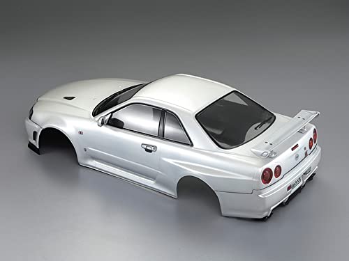 Killerbody 1/10 RC Painted Skyline GTR BNR34 195mm Touring Drift Car Body (Pearl-White) - color: Pearl-white