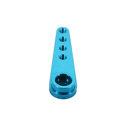 DEVMO Metal Aluminum 1.25" 24T Servo Horn Single Sided Steering Arm M3 Threads for RC Car Truck Off Road Buggy Accessories (Blue)