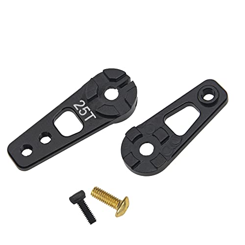 1Pcs Vgoohobby Metal 25T Servo Horn Adjustable 25 Teeth Steering Servo Arm Server Compatible with Axial SCX10 90046 Recat HSP Traxxas TRX-4 1/10 RC Crawler Car Airplane Boat