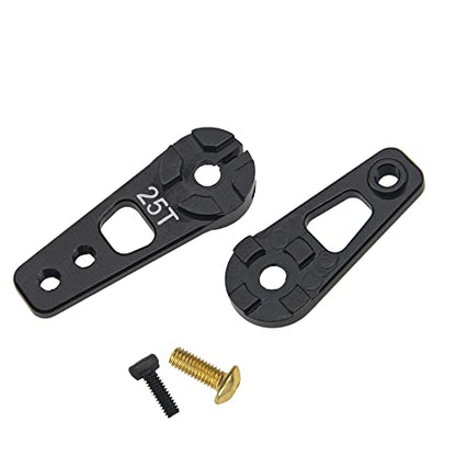 1Pcs Vgoohobby Metal 25T Servo Horn Adjustable 25 Teeth Steering Servo Arm Server Compatible with Axial SCX10 90046 Recat HSP Traxxas TRX-4 1/10 RC Crawler Car Airplane Boat