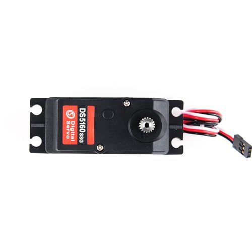 60KG Digital Servo Large Torque Steering Motor Stainless Steel Metal Gear RC Servo High Speed 0.13sec/60 Degree at 8.4V for Robotic & 1:5 RC Car (Control Angle 270 Degree) - style: 60KG - 270 Degree