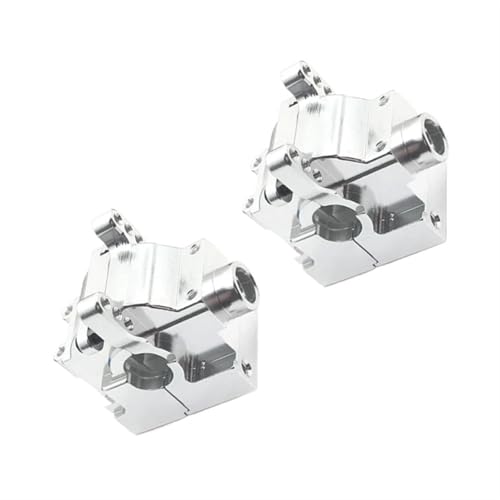 RC Gearbox Compatible with JLB for Racing for Cheetah 11101 21101 J3 2 Pcs Metal Gearbox Case Differential Housing 1/10 RC Car Upgrades Parts(Silver) - color: Silver