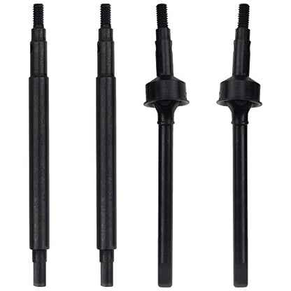 ShareGoo Steel Front Rear Axle Drive Shaft Axle Dogbone CVD Compatible with Traxxas 1/18 TRX4M RC Crawler Car Upgrade Parts (Black) - color: Black