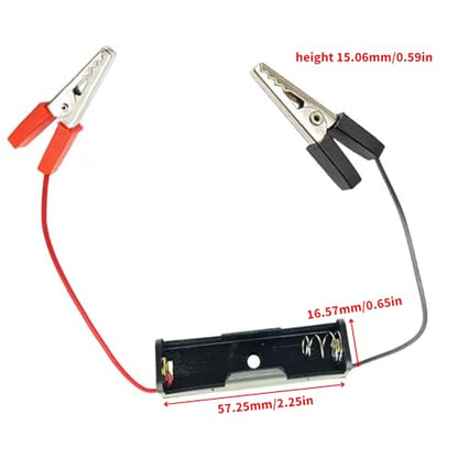 16Pcs Battery Holder for 1AA, 1.5V AA Battery Case with Alligator Clips for DIY Projects, Science Labs, and Circuit Testing (1AA with Alligator Clip) - size: 1AA with alligator clip