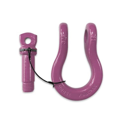 B'oh Spin Pin 3/4” Recovery Shackle | 10,000 lbs Capacity - High-Strength Carbon Steel with 7/8" Pin Recovery Gear Towing Accessories - Pin Style : Screw, Pretty Pink - color: Pretty Pink