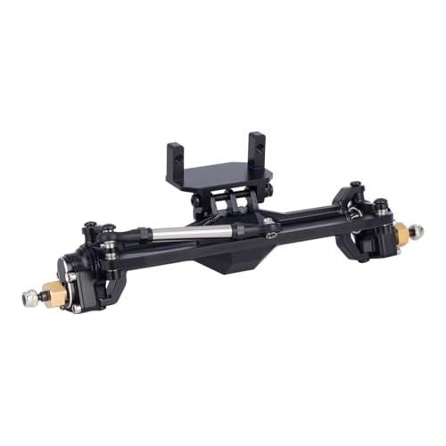 1/18 TRX4M Portal Axle,109.6g Aluminum CNC TRX4M Axle, Extended +10mm TRX4M Portal Axles with Two Servo Mount Options, for RC Crawler Car TRX4M Axle Upgrade Parts (Black)