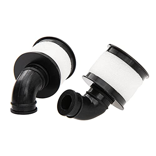 2Pack ShareGoo 1/10 RC Air Filter,Universal Capped Air Filter Cover with Element Sponge Compatible with Redcat Traxxas HSP Himoto 1/10 RC Nitro Monster Truck Buggy Car (Black)