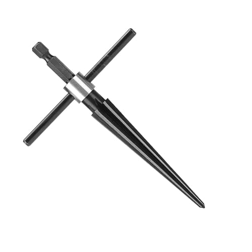 Dioche 3 Degree Reamer Bridge Pin Hole Handheld T Shape Tapered Hex Reamer - Lightweight Carbon Steel Tool for Easy Taper Holes & Screw Sinking, Compact & Removable Handle