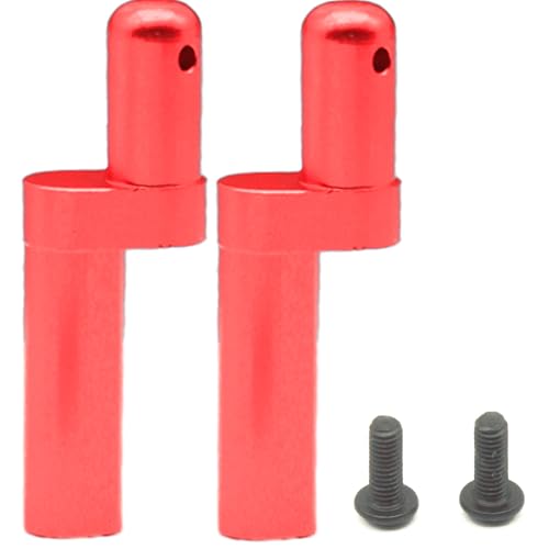 TT02 Aluminum Battery Post, 2Pcs Battery Holder Upgrade Replacement Parts Durable Battery Post for Tamiya TT02 1/10 on Road RC Car Battery Mount Upgrade Kit, TT02B Quick Release Battery Holder Red - color: Red