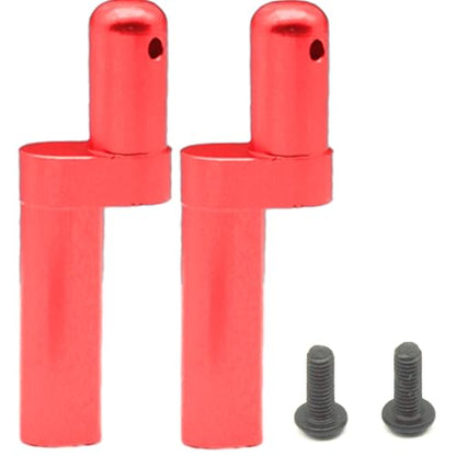 TT02 Aluminum Battery Post, 2Pcs Battery Holder Upgrade Replacement Parts Durable Battery Post for Tamiya TT02 1/10 on Road RC Car Battery Mount Upgrade Kit, TT02B Quick Release Battery Holder Red - color: Red