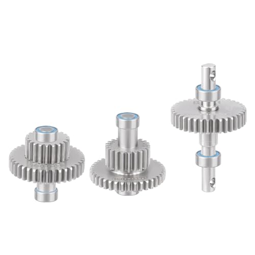 Transmission Gear Set Stainless Steel High Speed Diff Gear for Traxxas TRX4M TRX4MT 1/18 RC Crawler Upgrades (9.7:1) - size: 9.7:1