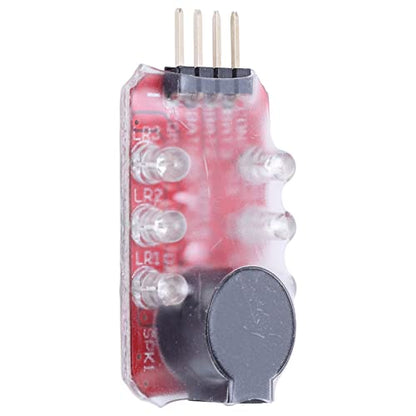 Garosa Lithium Battery Alarm, Compact Real Time Voltage Detection Buzzer Light Alert for Drones RC Vehicles PCB 2S 3S Packs 5 Pieces
