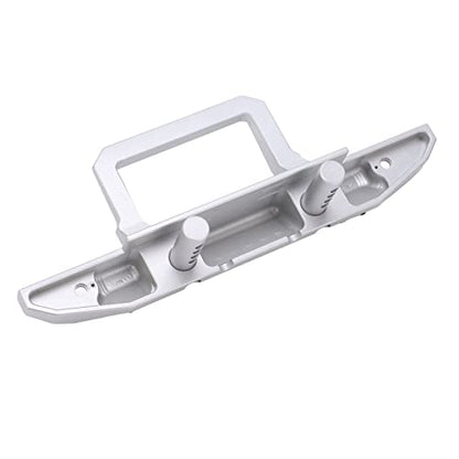 Front Bumper Aluminum Alloy Crawler Bumper RC Car Accessory with LED Light Hole for Axial 1/6 for SCX6 Car RC Car Upgrade Part (Silver) - color: Silver