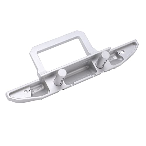 Front Bumper Aluminum Alloy Crawler Bumper RC Car Accessory with LED Light Hole for Axial 1/6 for SCX6 Car RC Car Upgrade Part (Silver) - color: Silver