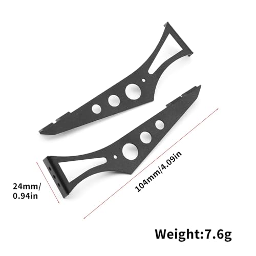 RC car Components Compatible with Tamiya for TT02 XV01 for HSP 1/10 RC Drift Car Upgrade Parts Aluminum Tail Wing Rear Spoiler 1 Set