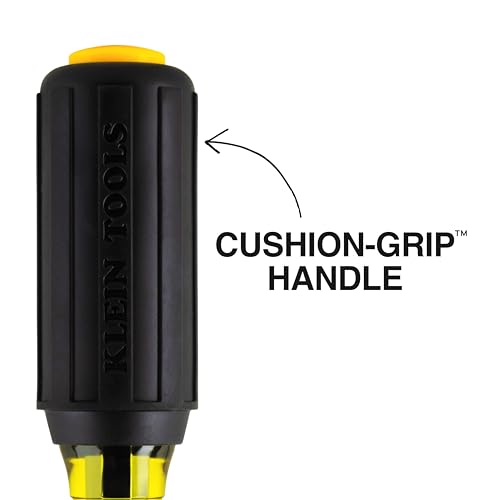 Klein Tools 654916 Heavy-Duty Hollow Shaft Nut Driver, Color-Coded 9/16-Inch Hex, Pass Through Design, 6-Point Socket, and Cushion-Grip Handle - size: 9/16-Inch