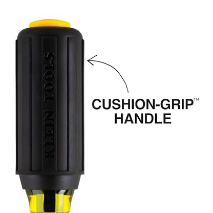 Klein Tools 654916 Heavy-Duty Hollow Shaft Nut Driver, Color-Coded 9/16-Inch Hex, Pass Through Design, 6-Point Socket, and Cushion-Grip Handle - size: 9/16-Inch