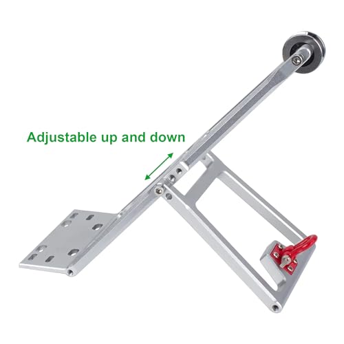 AMK 1/10 Scale RC Truck and Tow Build Kit Updates, Winch Double Stent Rescue Truck Tow Crane Arm Wrecker Kit for 1/10 RC Crawler and Trailer SCX10 TRX4 Capra LCG Chassis DIY Build Updates (Silver) - color: Silver
