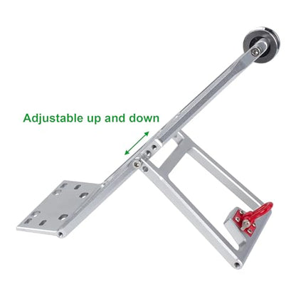 AMK 1/10 Scale RC Truck and Tow Build Kit Updates, Winch Double Stent Rescue Truck Tow Crane Arm Wrecker Kit for 1/10 RC Crawler and Trailer SCX10 TRX4 Capra LCG Chassis DIY Build Updates (Silver) - color: Silver