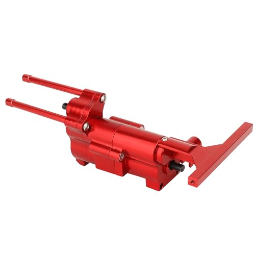 All Metal Gearbox Transmission Case with Gear Set Connector Post Rod for Axial SCX10 Pro 1/10 RC Crawler Upgrade Parts (red) - color: Red