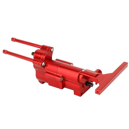 All Metal Gearbox Transmission Case with Gear Set Connector Post Rod for Axial SCX10 Pro 1/10 RC Crawler Upgrade Parts (red) - color: Red