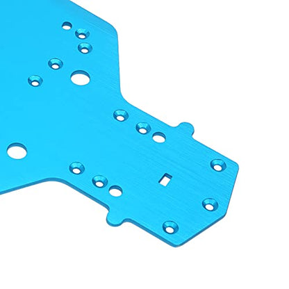 RC Chassis, 335x125mm RC Drift Racing Chassis Aluminum Alloy Chassis Bottom Plate Replacement Upgrade Parts for 94122 1/10 RC Car (Blue) - color: Blue