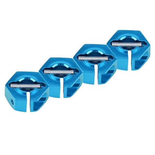 4 Pcs Universal Wheel Hex Hub Adapters,12mm Wheel Hex Mount with Pins and Screws,Wheel Hex Drive Adapters Hub RC Model Vehicle Accessory for RC Spare Part RC Car Upgrade Parts (7.0MM Blue) - size: 7.0MM blue