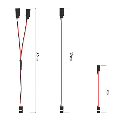 3-pin Male to Female, Male to Male, Y Remote Control Extension Cable (15Pieces)