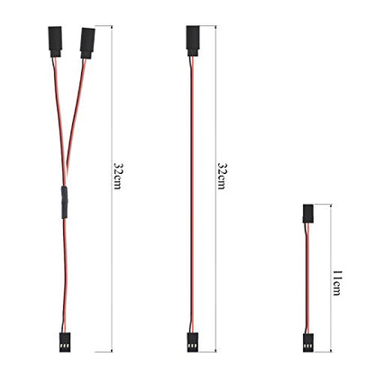 3-pin Male to Female, Male to Male, Y Remote Control Extension Cable (15Pieces)