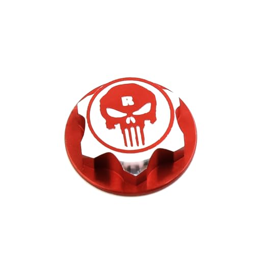 GoolRC 4PCS 17mm Wheel Nuts Dustproof Non-Slip Wheel Nuts Set Remote Control Car Metal Mount Nuts Replacement for Traxxas X-Maxx Summit 1/8 Buggy Truck Accessories - color: Red