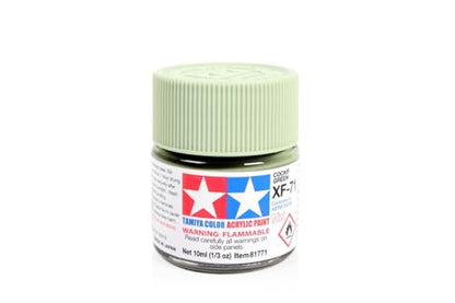 TAMIYA Acrylic Mini XF71Flat Cockpit Green TAM81771 Plastics Paint Acrylic