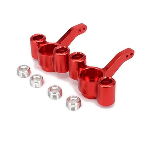 Steering Knuckle Models For FS For Racing 53810 1/10 2pcs Alloy Aluminum Steering Hub Carrier(L/R) Knuckles 511484 Rc Truck For Buggy Car Upgraded Parts(Red) - color: Red