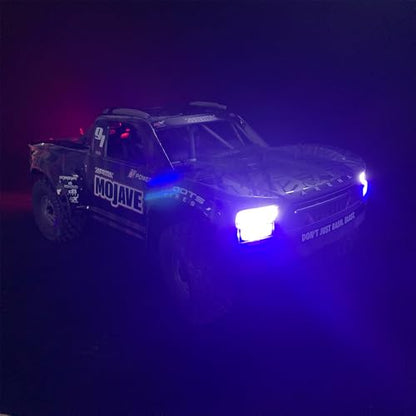 MORLORDY 1/7 RC Car LED Light Kit - Headlight Taillights Rear Top Light Lamp Set for ARR-ma 1/7 Mojave 6S EXB BLX RC Desert Truck