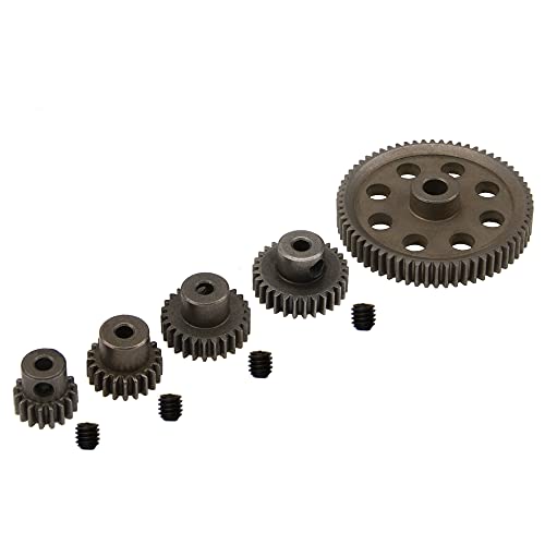 Metal Spur Diff Differential Main Gear 64T 21T 26T 29T Motor Gear Compatible with Redcat Volcano EPX Sandstorm TK HSP 94111 1/10 RC Car Truck