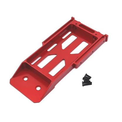 for MN128 MN86 MN86S MN86K MN86KS 1/12 Metal Battery Tray Rear Bumper Mount RC Crawler Car Upgrade Parts Accessories RC Vehicles Parts(Red) - color: Red