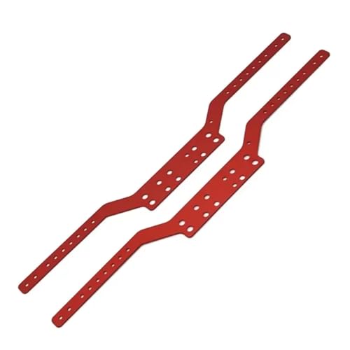 Rc Chassis For MN For MN168 For MN78 1/12 Metal Aluminum Beam Large Girder RC Remote Control Car Parts Accessories Upgrades Replacement(Red) - color: Red