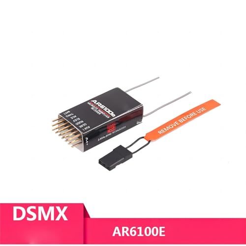 DSM2 AR6100E 6-Channel 2.4GHz Receiver Compatible DX6I DX7 DX8 DX18 DSX6 DSX9 Transmitter Helicopters