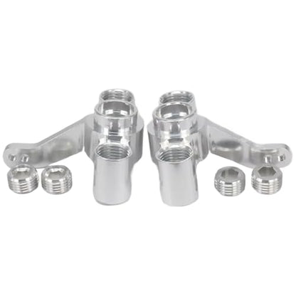 RC Steering Knuckle Block for FS 53810 1/10 2PCS Aluminum Steering Hub Carrier(l/r) Knuckles RC Car Truck for Buggy Upgrade Accessories Parts(Silver) - size: Silver