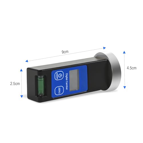 Universal Wheel Alignment Tool, Magnetic Digital Caster Camber Gauge, LCD Camber Alignment Tool for Car Truck RV SUV Motorcycle, 90° to + 90°