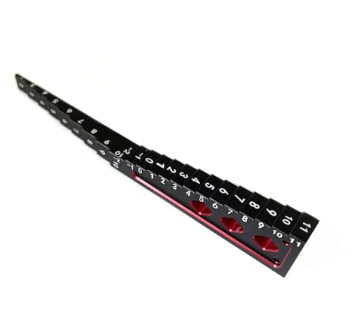Aluminum RC Ride Height Gauge RC Measuring Tool for 1/8 1/10 Cars - color: Black Red