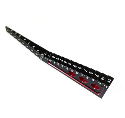 Aluminum RC Ride Height Gauge RC Measuring Tool for 1/8 1/10 Cars - color: Black Red