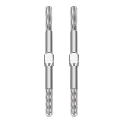 RCHUBAM 2PCS RC Turnbuckles Camber M3 Link Rod for 1/10 TRX-4 Slash 4X4 | 1 Pairs 14mm-50mm Suspension Rod,Alloy Steering Linkage Tie Rods - style: 48mm