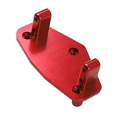Aluminum Alloy Steering Servo Mount Plate Base Bracket Compatible with 1/8 Losi LMT 4WD Solid Axle RC Monster Car (Red) - color: Red