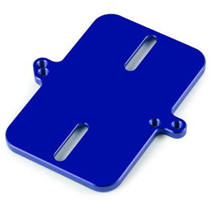 Electronic Mount Plate ESC Receiver Tray for Tra-xxas Mini Maxx | 4WD RTR Brushless Monster Truck 1/16 RC Car Upgrades Aluminum Blue - color: Blue