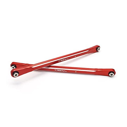 TREAL Aluminum 7075 Camber Links, Rear Suspension Links Compatible with 1/8 Sledge (Red) - color: Red