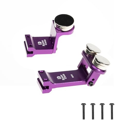 RampCrab AX24 Invisible Body Shell Mount, Magnetic Body Post Set for 1/24 RC Crawler Car AX24 XC-1 Upgrades Accessories, Aluminium Alloy, Purple - color: purple